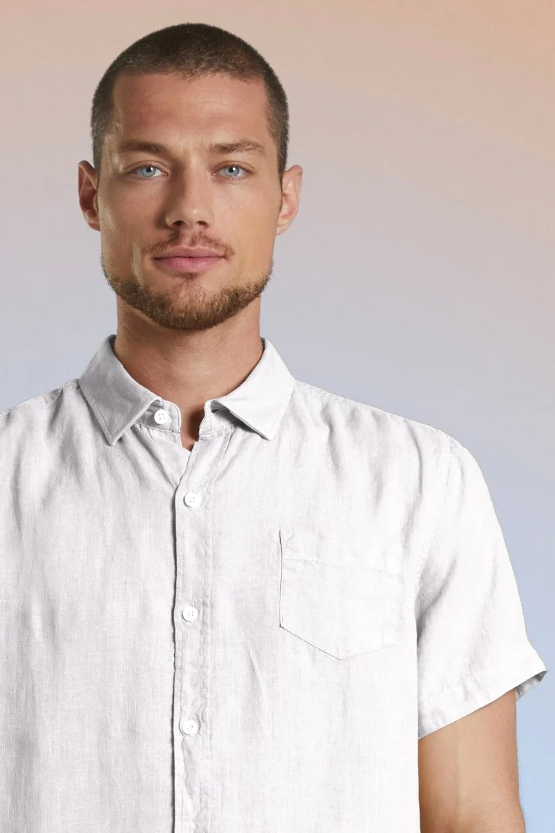 Chemise manches courtes en lin CALYPSO