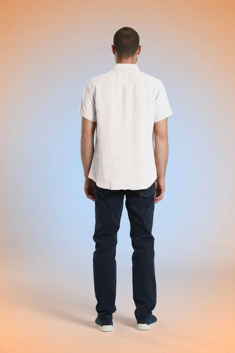 Chemise manches courtes en lin CALYPSO - Image 3