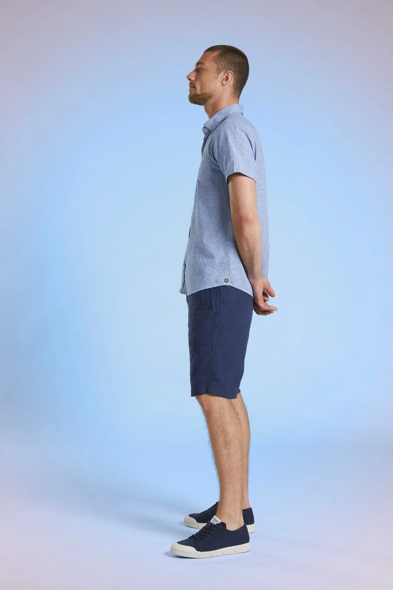 Chemise en coton/lin pied de puce CALYPSO - Image 3