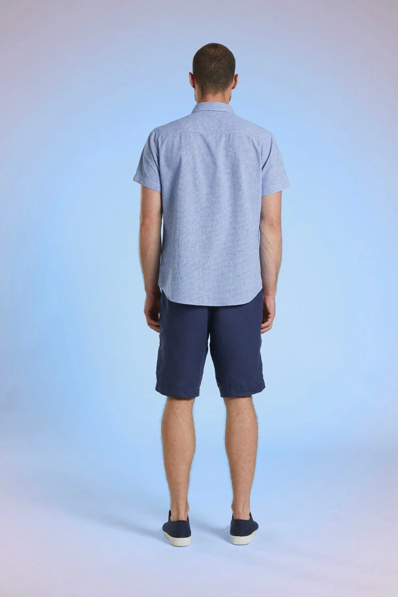 Chemise en coton/lin pied de puce CALYPSO - Image 4