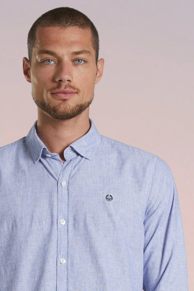 Chemise fil à fil en coton/lin CARGUE