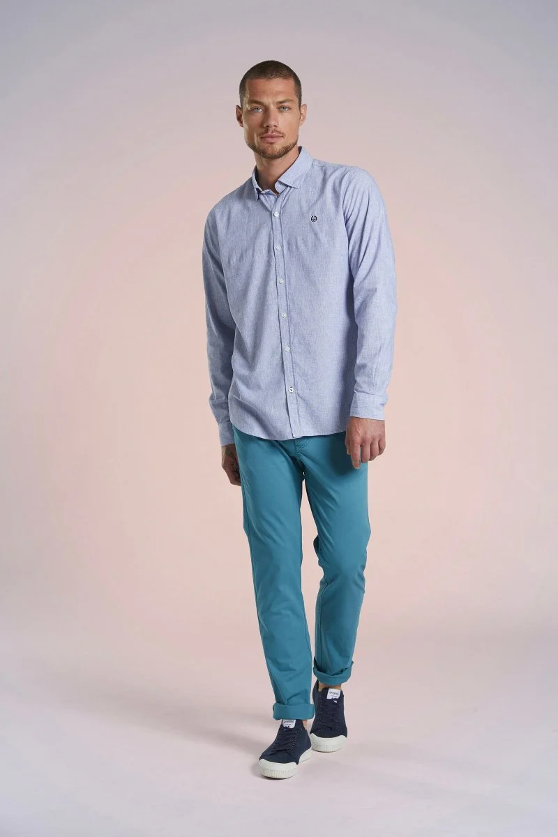 Chemise fil à fil en coton/lin CARGUE - Image 2