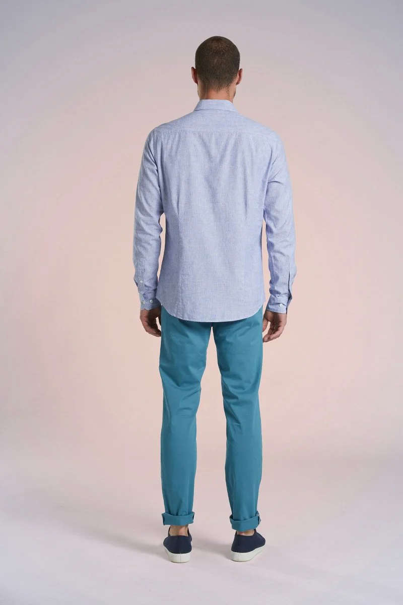 Chemise fil à fil en coton/lin CARGUE - Image 3