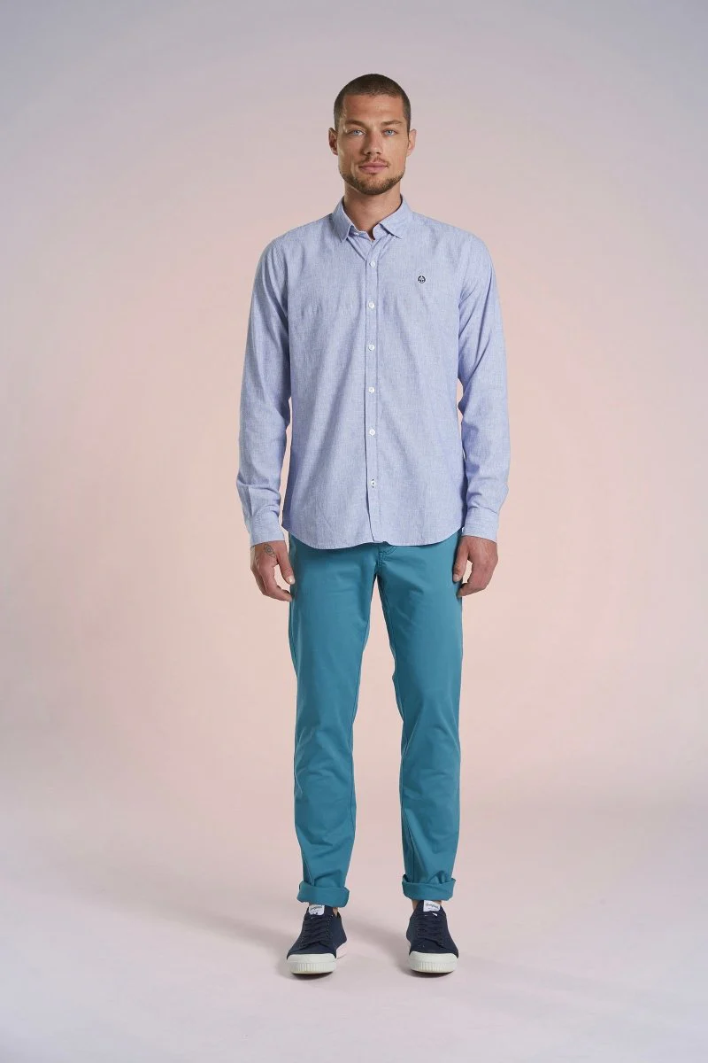 Chemise fil à fil en coton/lin CARGUE - Image 4