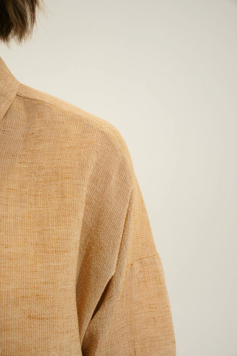 Chemise en coton et lin armuré CHARME - Image 4