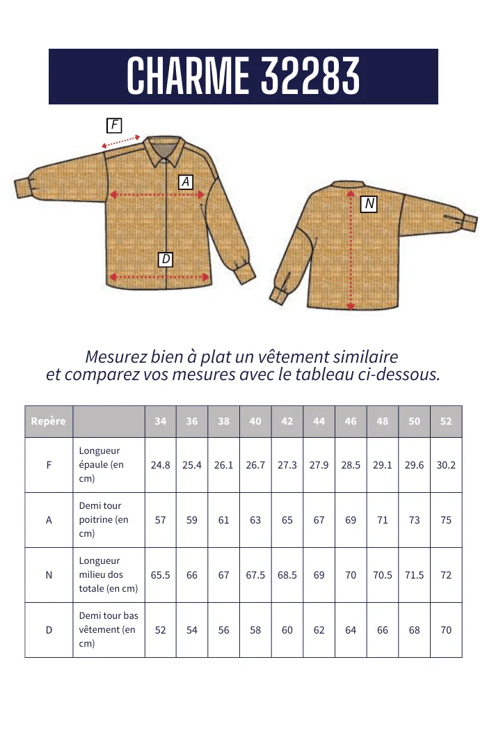 Chemise en coton et lin armuré CHARME - Image 7