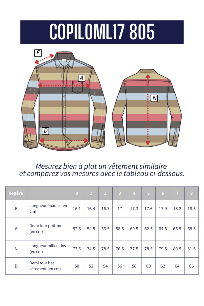 Chemise larges rayures COPILO - Image 6