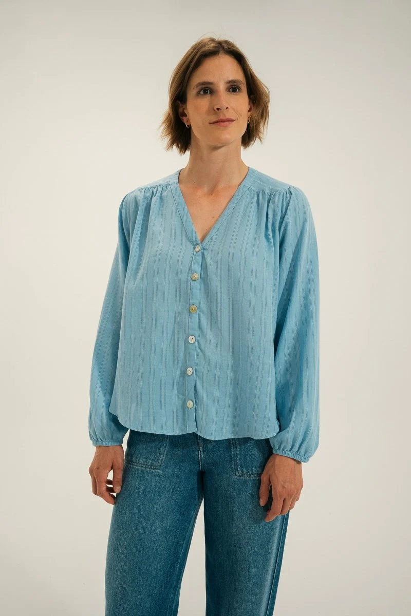 Chemise en crêpe de coton CORAIL