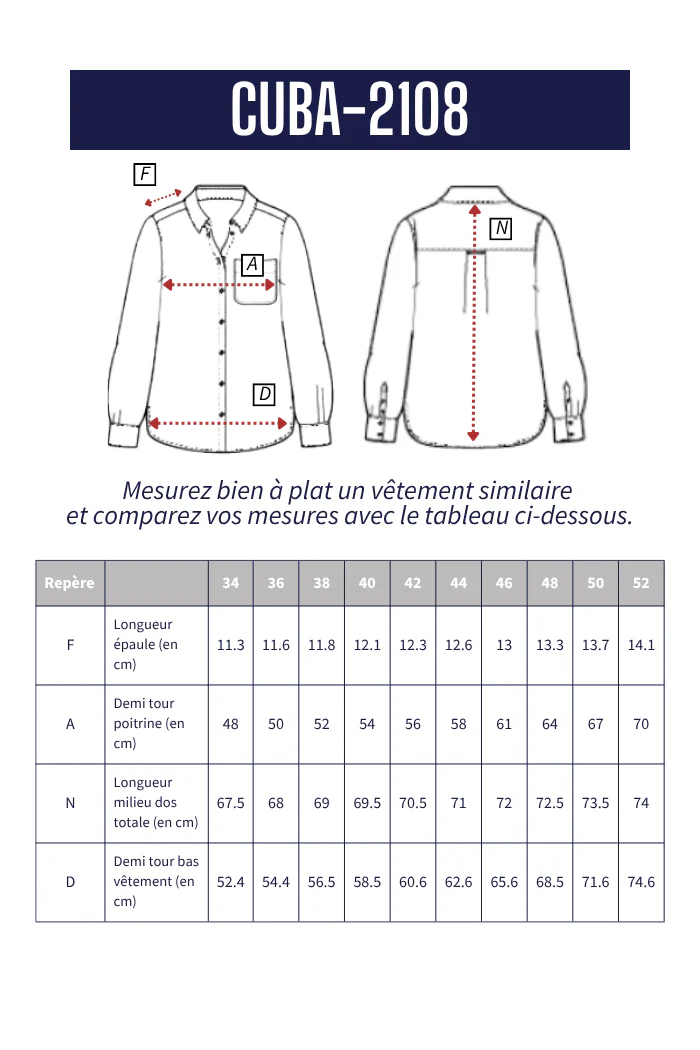Chemise en popeline de coton CUBA - Image 8