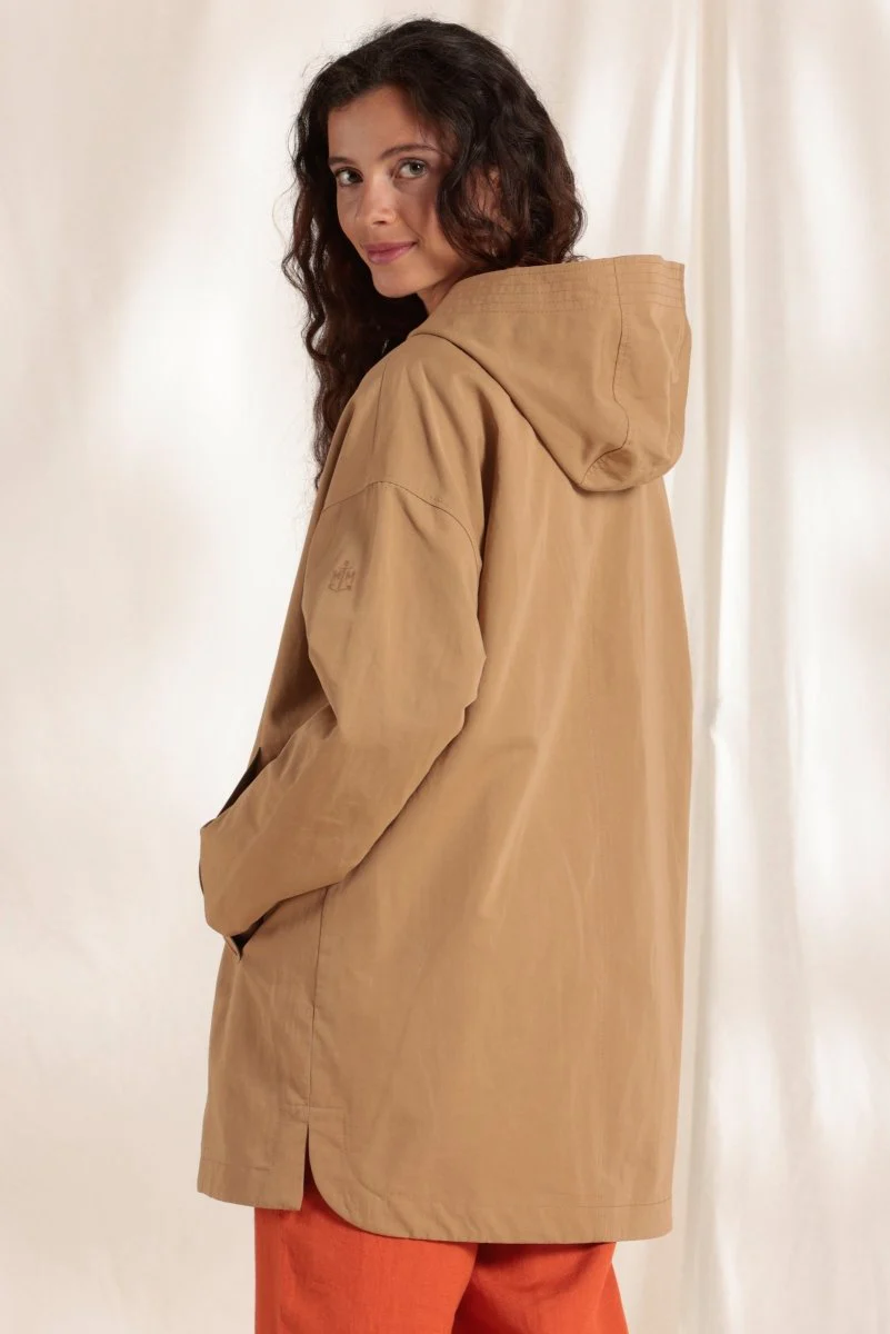 Parka oversize déperlante en coton/lin - Image 3