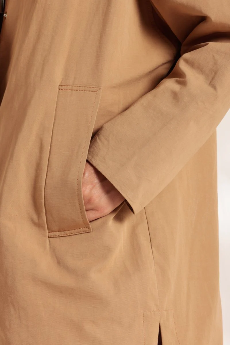 Parka oversize déperlante en coton/lin - Image 4