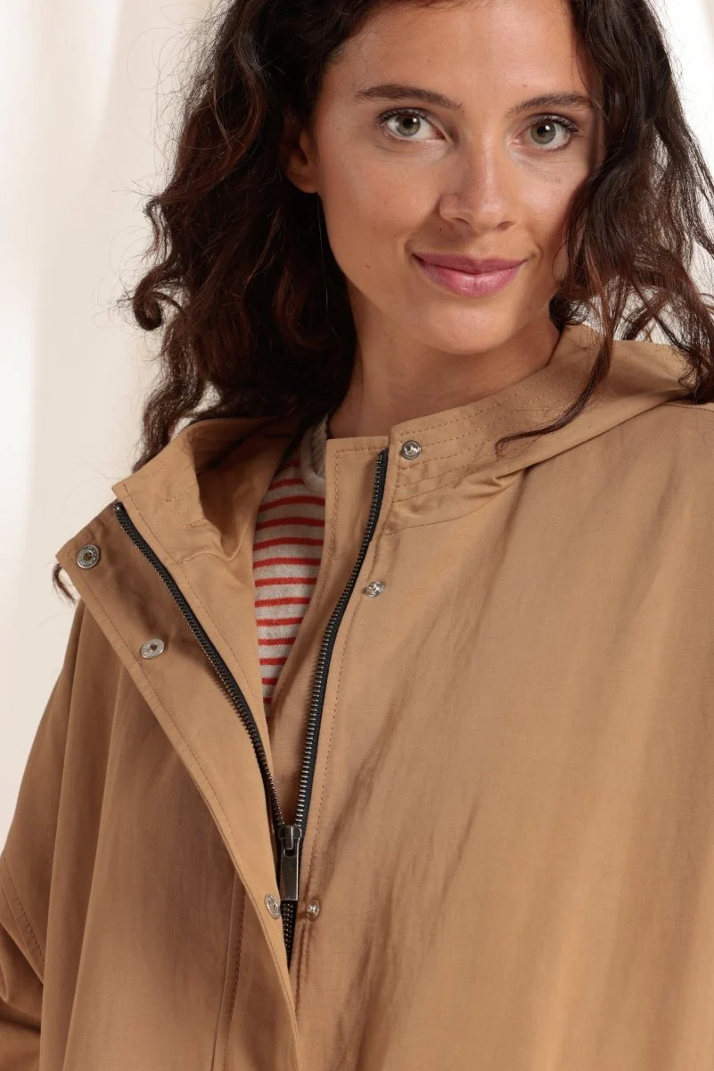 Parka oversize déperlante en coton/lin - Image 5