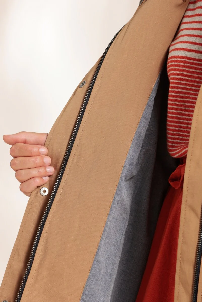 Parka oversize déperlante en coton/lin - Image 8