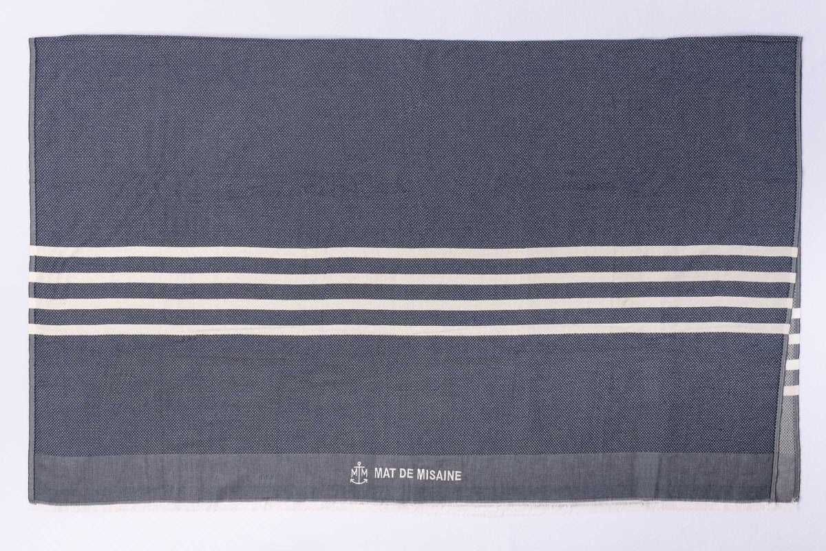 Grande Fouta en coton rayé - Image 4