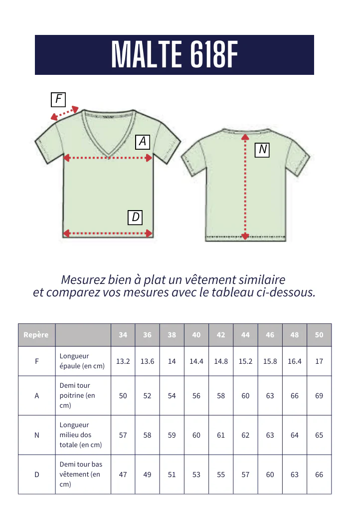 Tshirt encolure V MALTE - Image 7