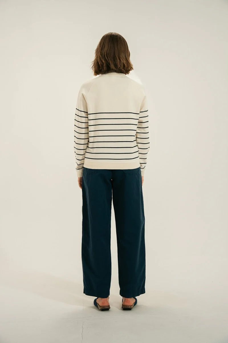 Cardigan rayé zippé MAYA - Image 3