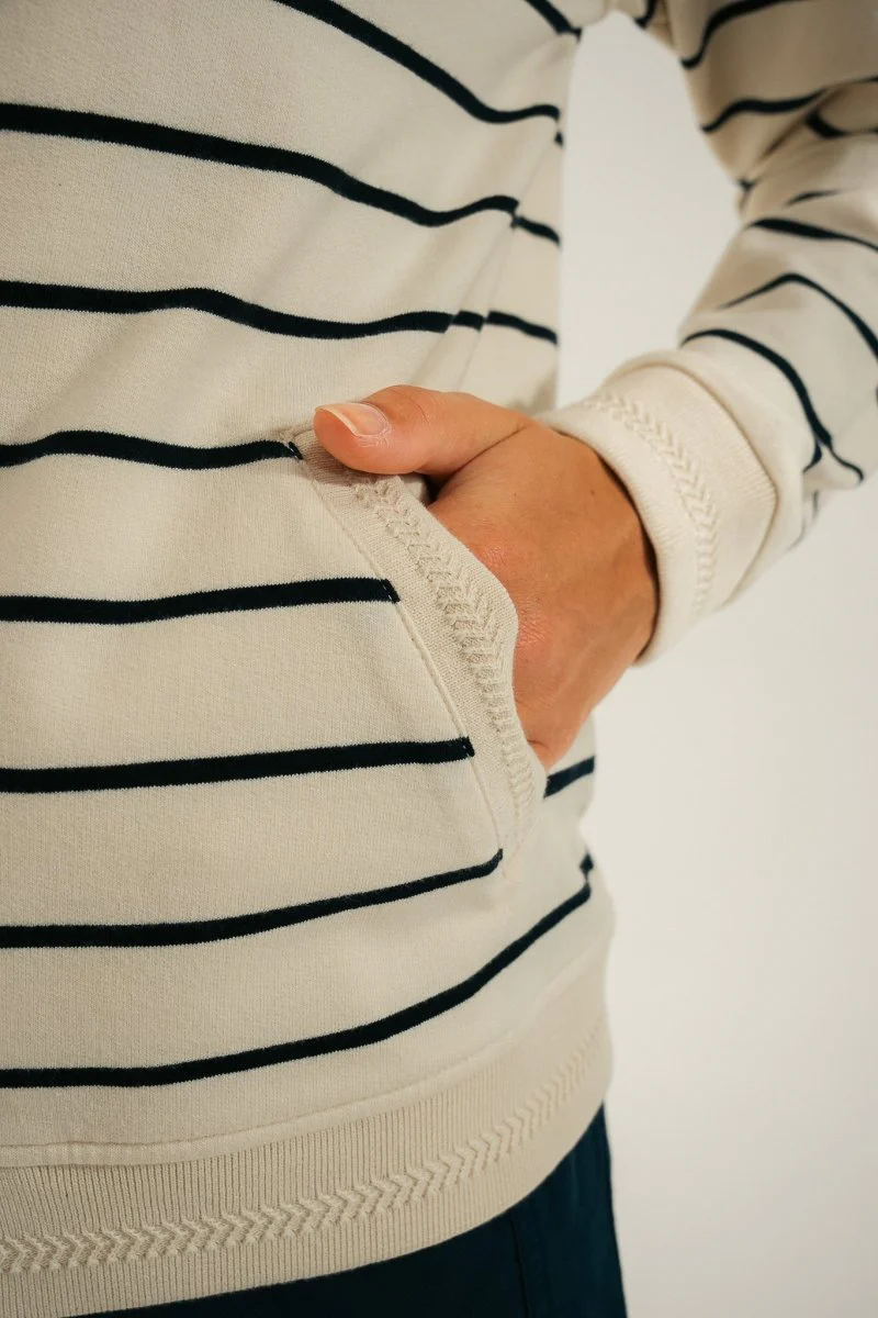 Cardigan rayé zippé MAYA - Image 5