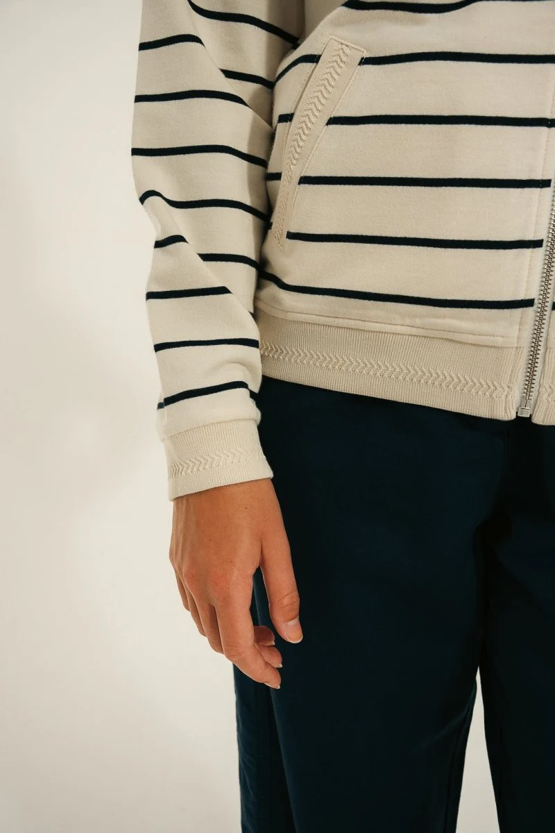 Cardigan rayé zippé MAYA - Image 6