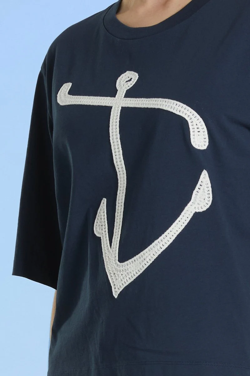 Tshirt broderie ancre MEDINA