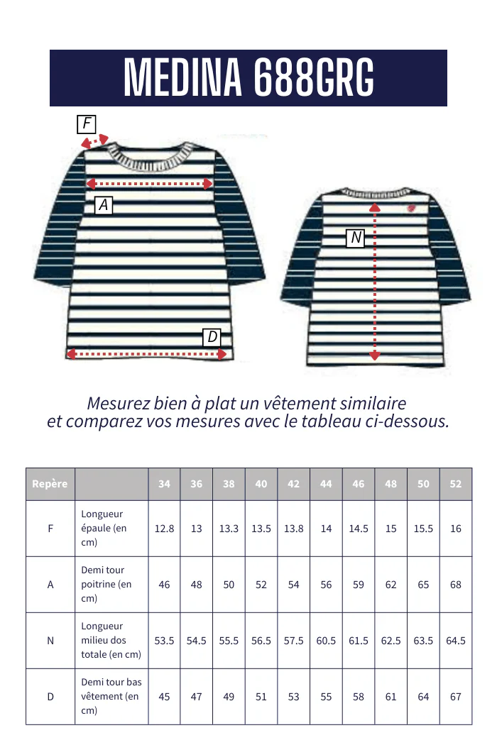 Tshirt jeu de rayures MEDINA - Image 8