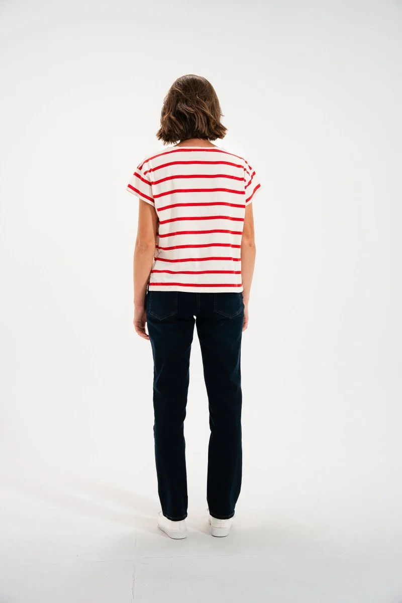Tshirt marinière avec broderie et sérigraphie MIKA - Image 5