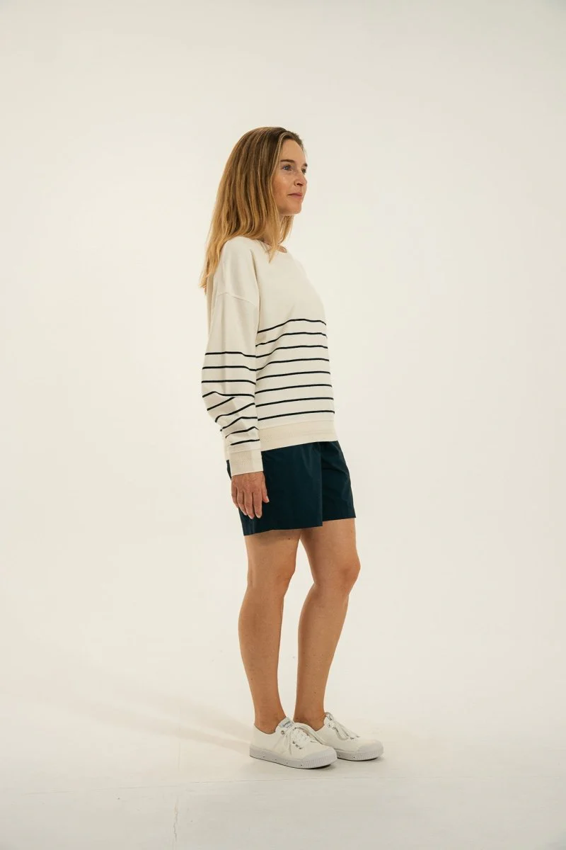 Sweat rayé broderie cœur MIKELI - Image 3