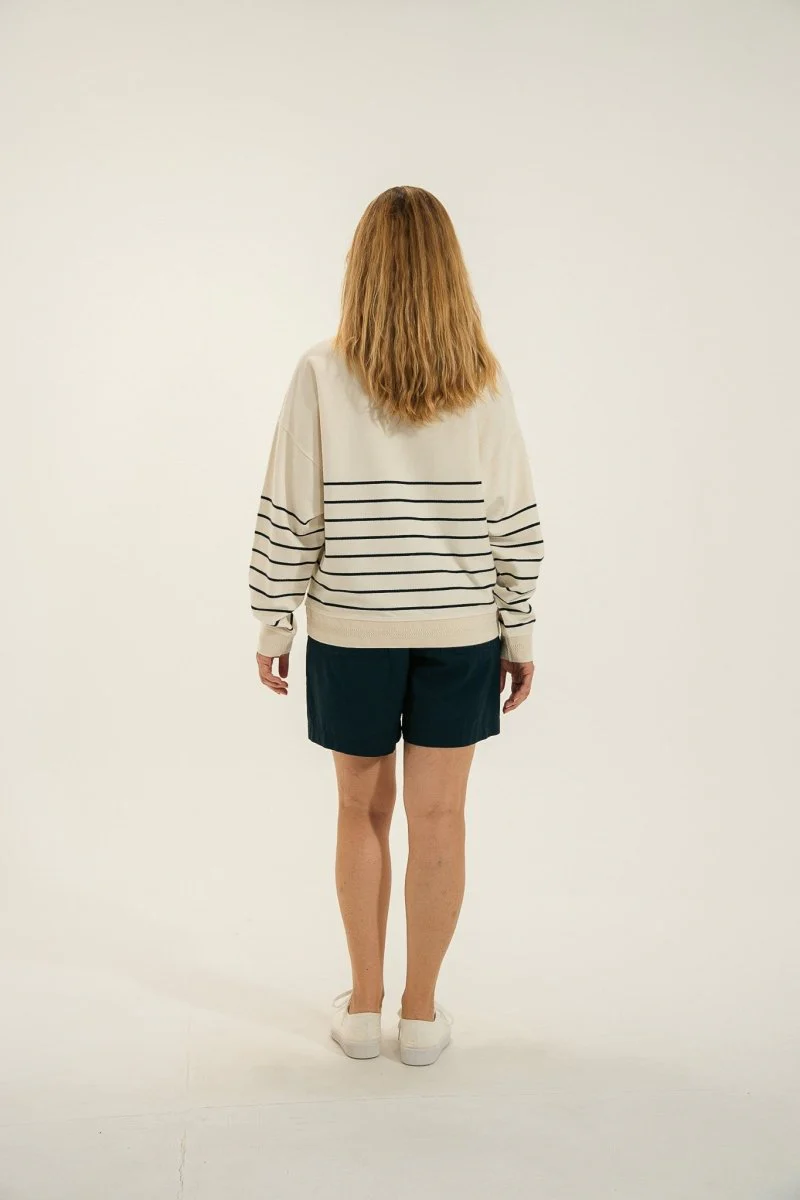 Sweat rayé broderie cœur MIKELI - Image 4