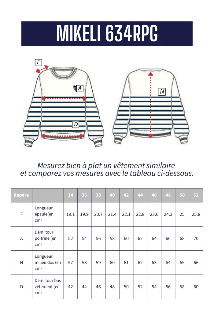 Sweat rayé broderie cœur MIKELI - Image 6