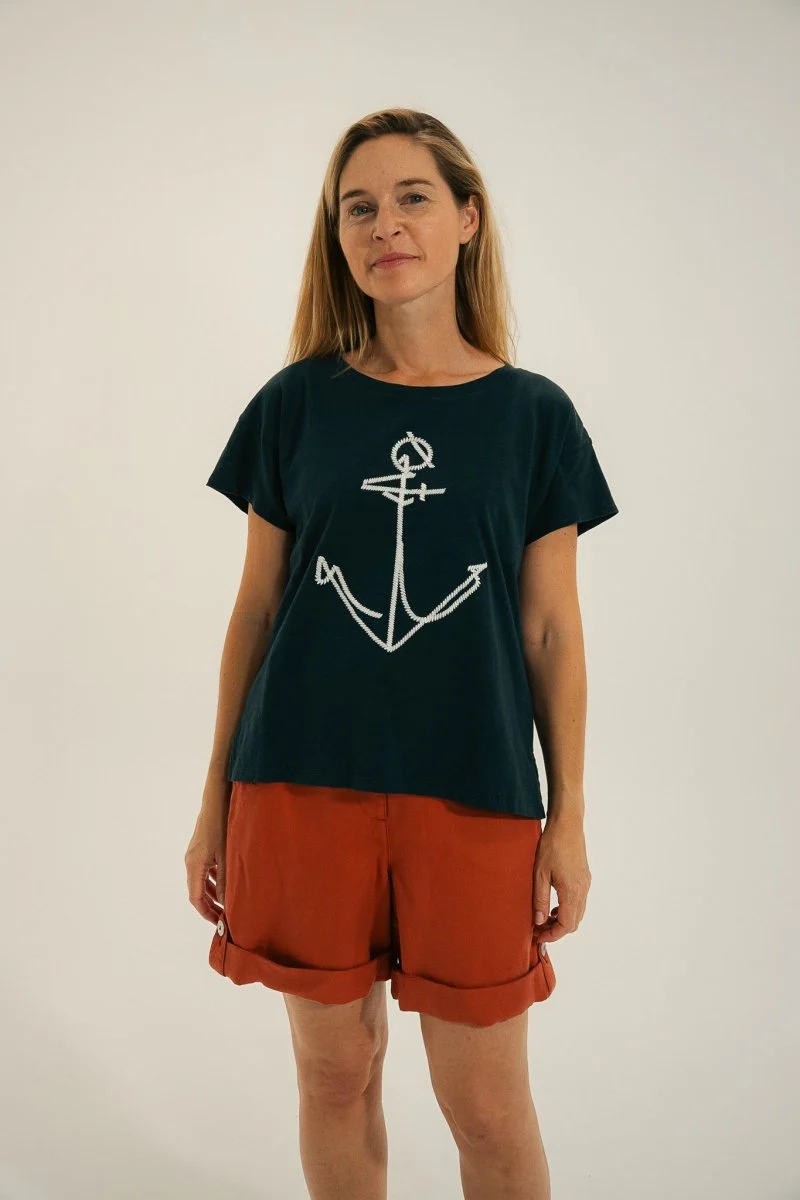 Tshirt broderie ancre MILKY