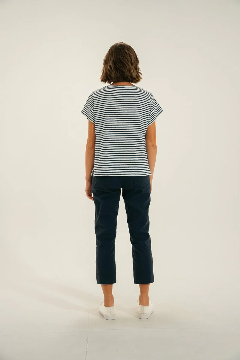 Tshirt rayé avec broderie MILKY - Image 4