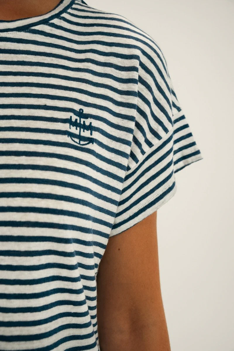 Tshirt rayé avec broderie MILKY - Image 5