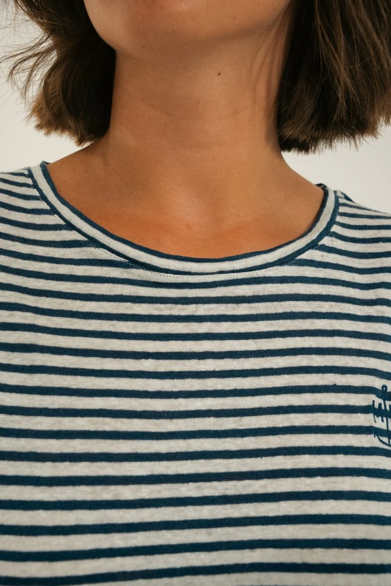 Tshirt rayé avec broderie MILKY - Image 6