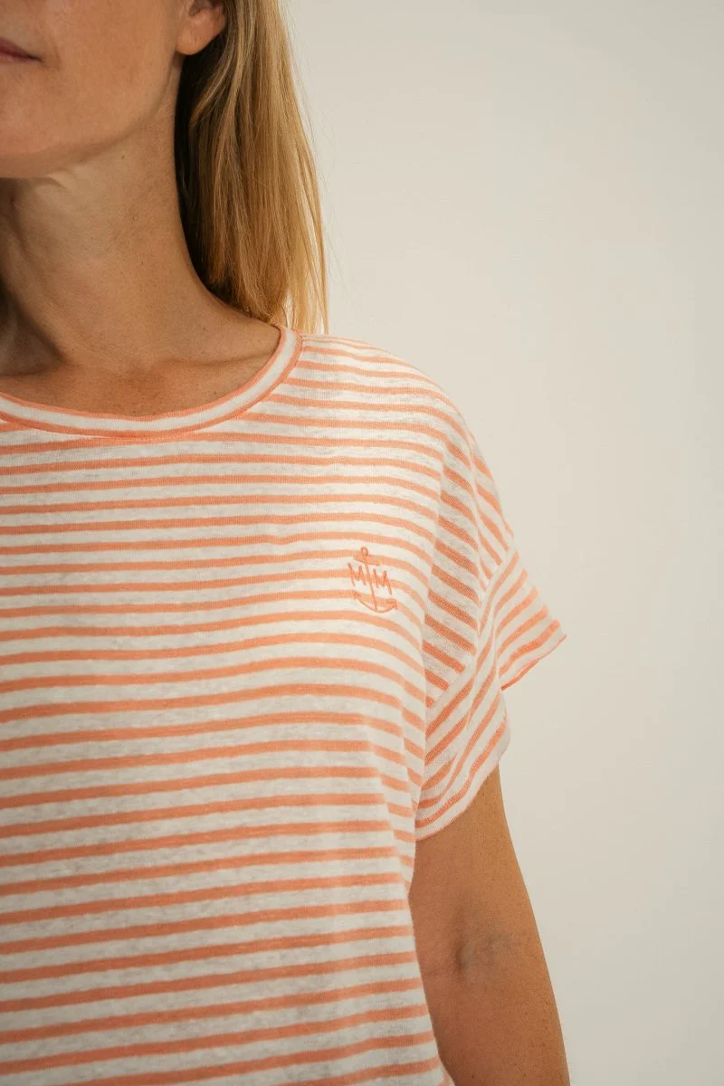 Tshirt rayé avec broderie MILKY - Image 4