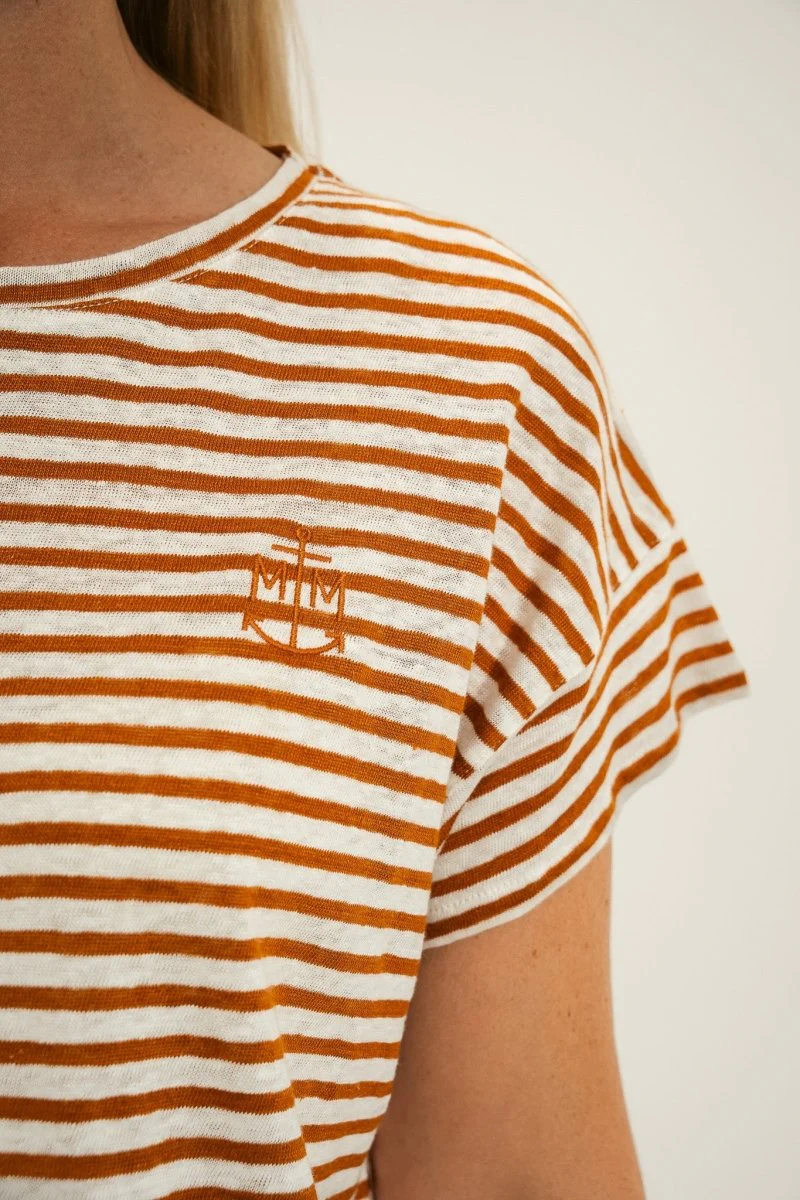 Tshirt rayé avec broderie MILKY. - Image 6
