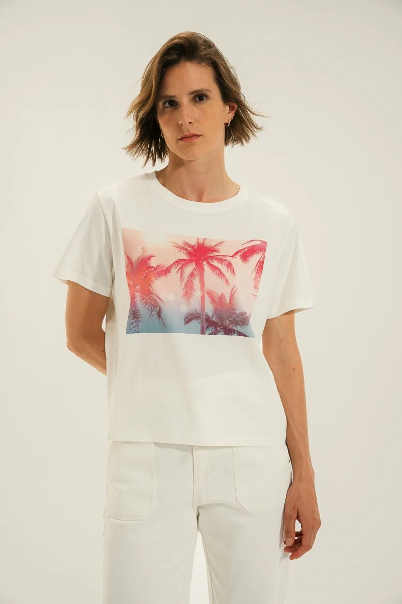 Tshirt sérigraphie palmier MILOU