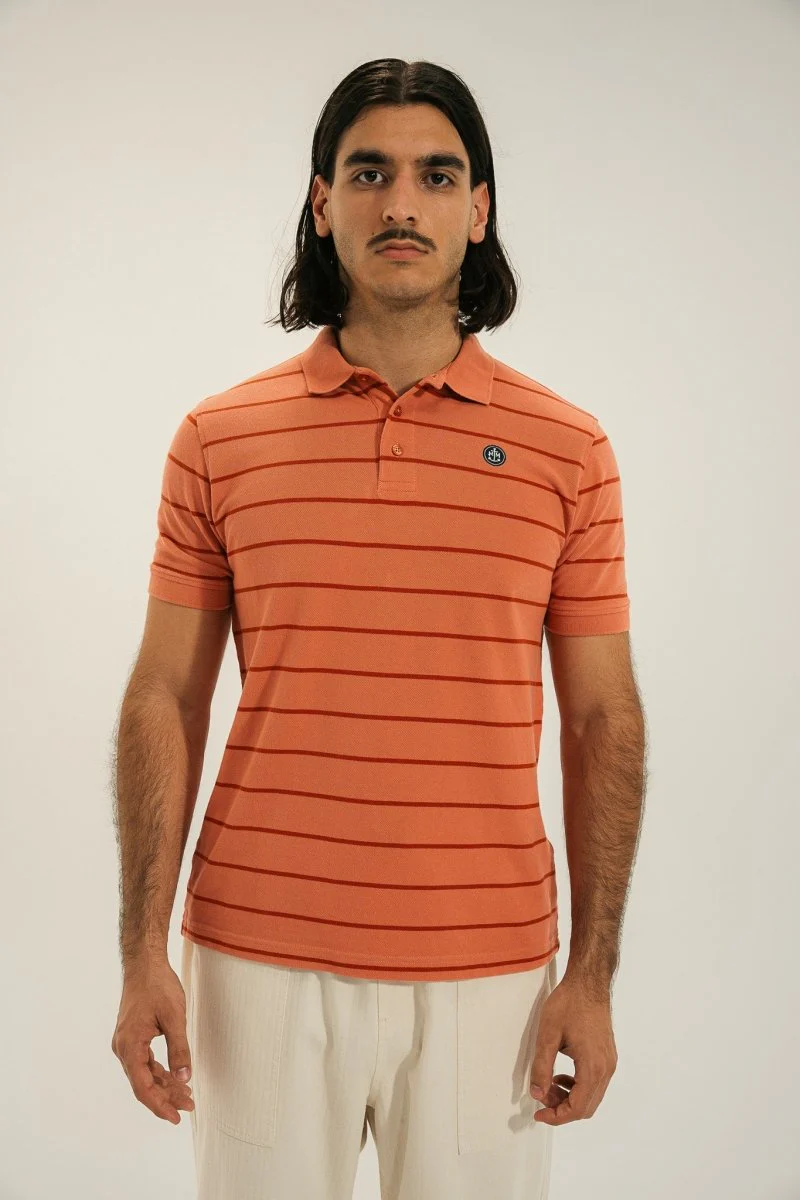 Polo maille piquée fines rayures MILRAY