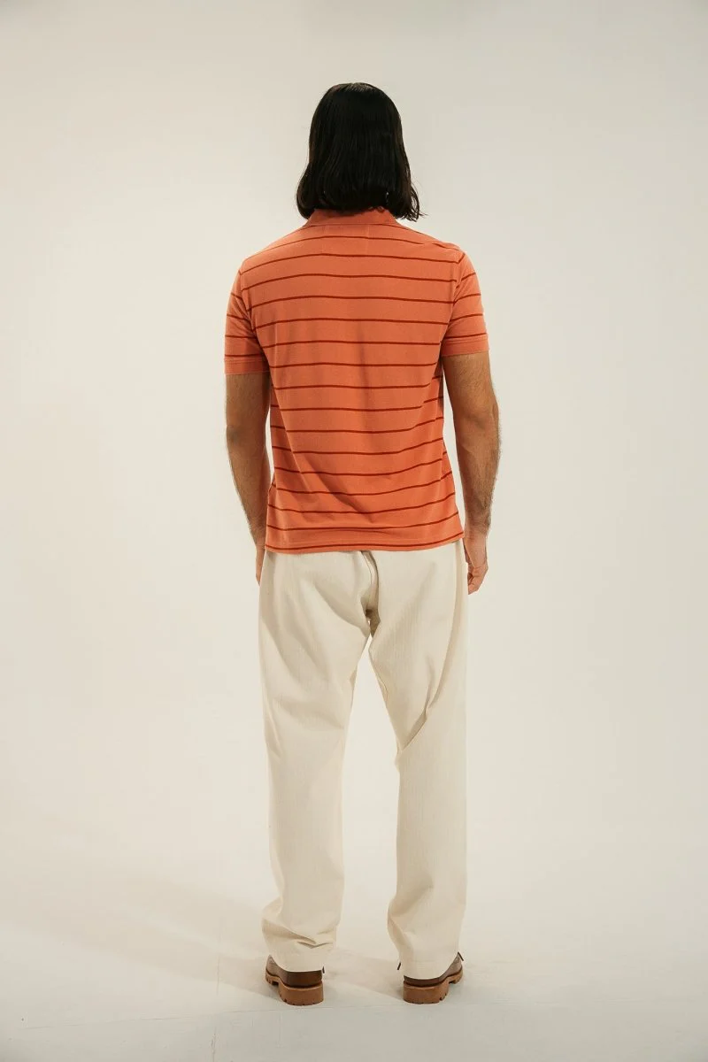 Polo maille piquée fines rayures MILRAY - Image 3