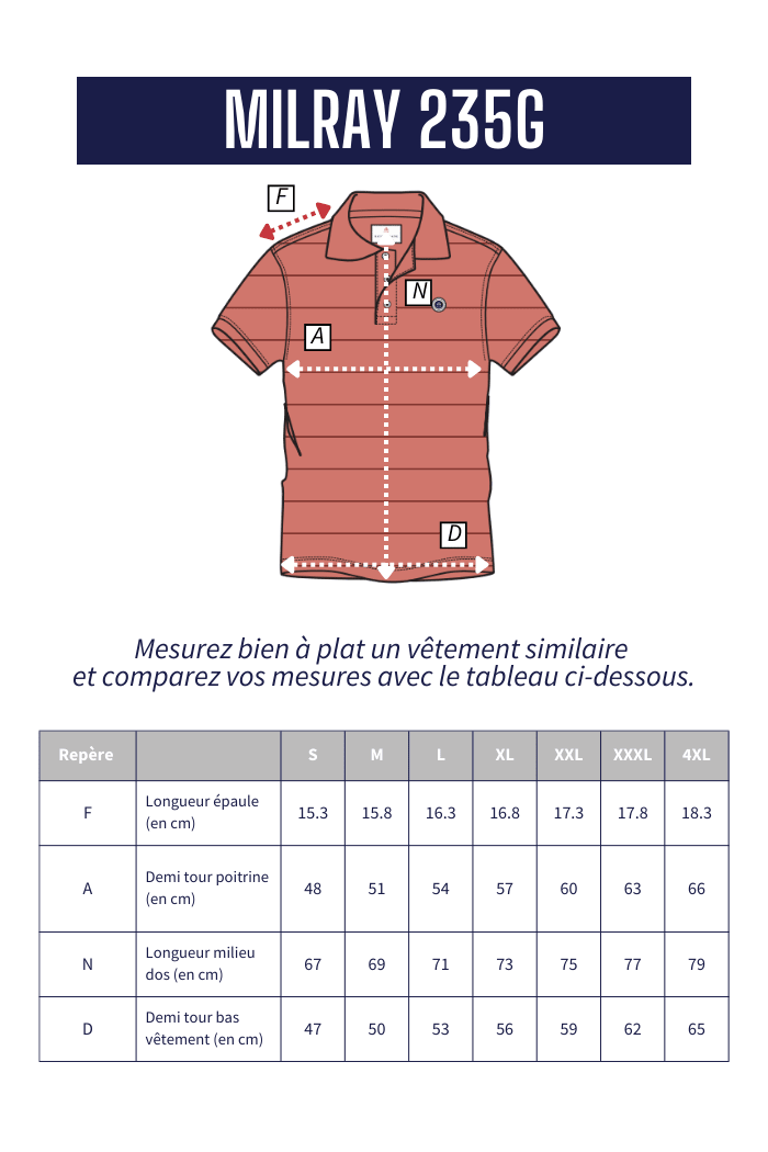 Polo maille piquée fines rayures MILRAY - Image 7