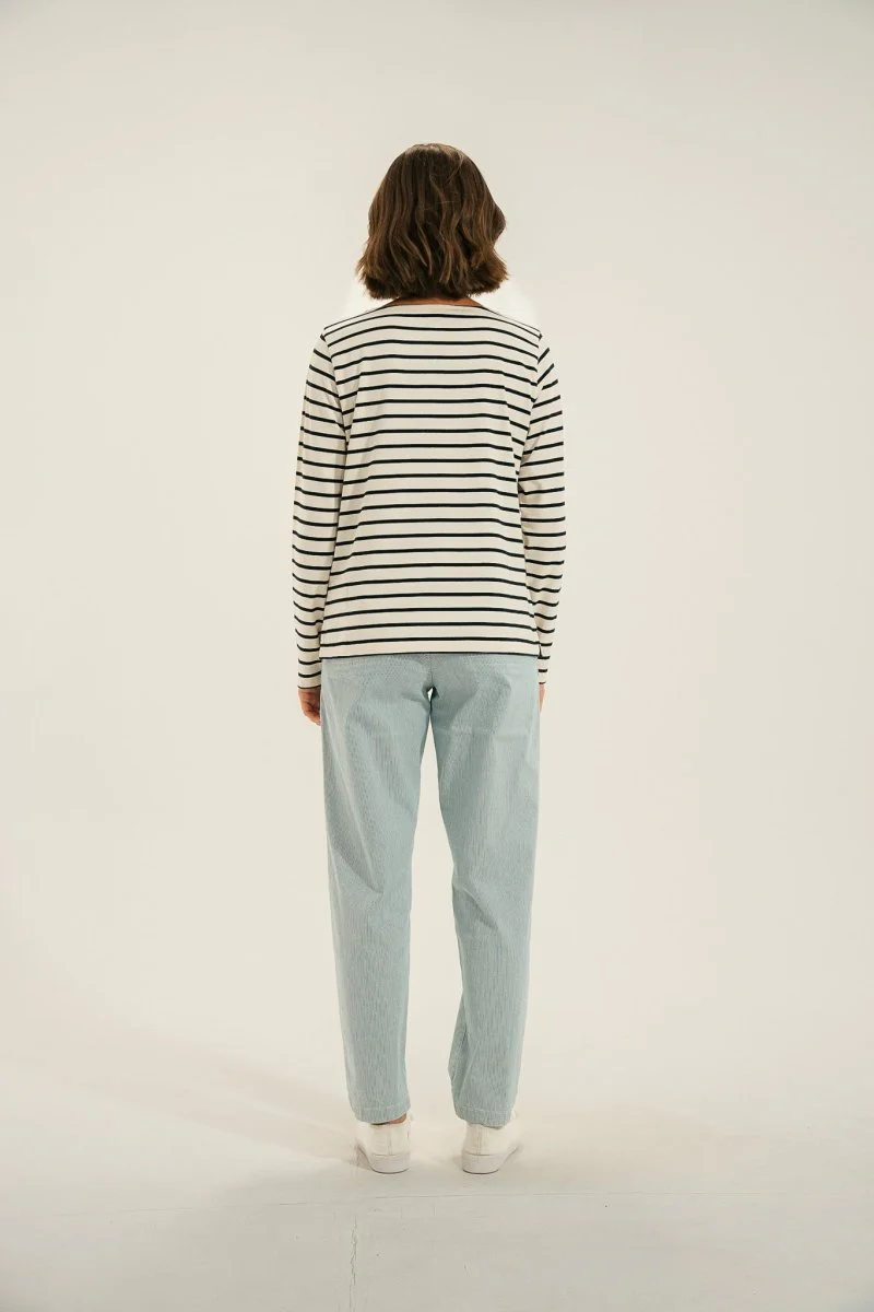 Tshirt rayé avec patte boutonnée MISTRAL - Image 4
