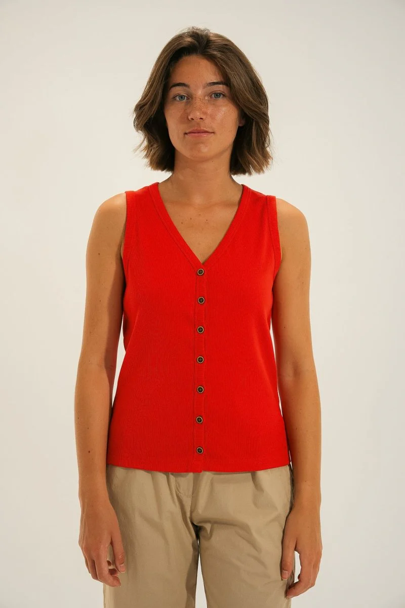 Débardeur boutonné MORA