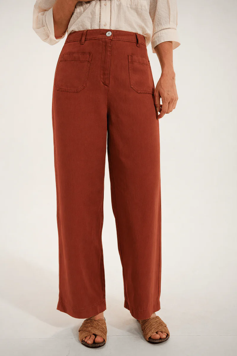 Pantalon droit en lyocell PANAMA