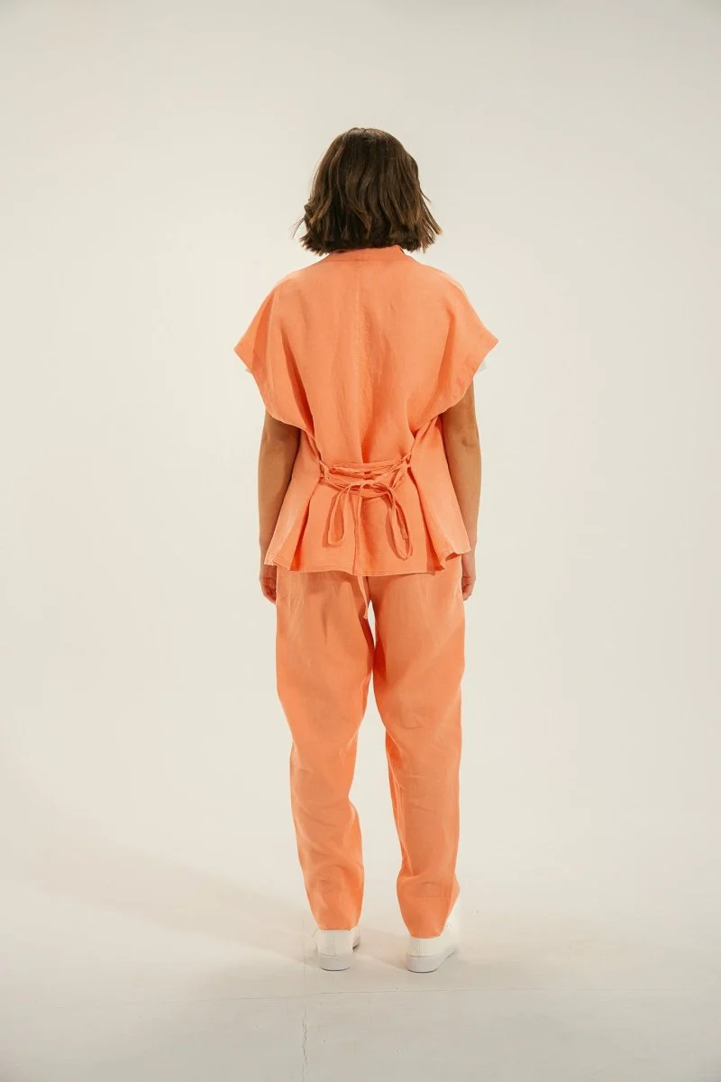 Pantalon élastiqué en lin PARIS - Image 4
