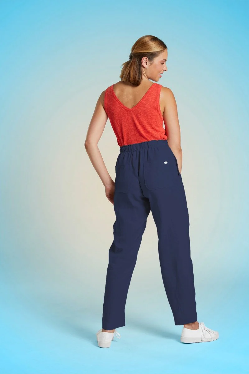 Pantalon en lin taille élastiquée PAROS - Image 2