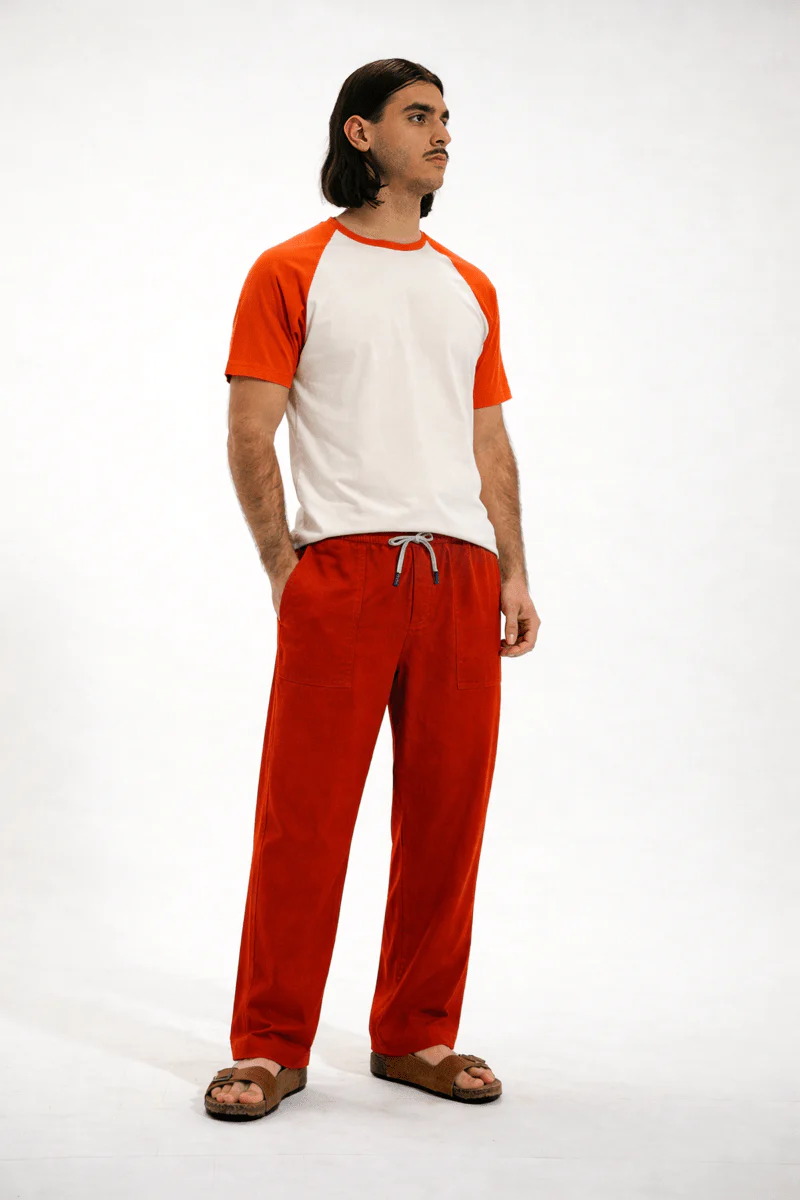 Pantalon ample à chevron PECTEN