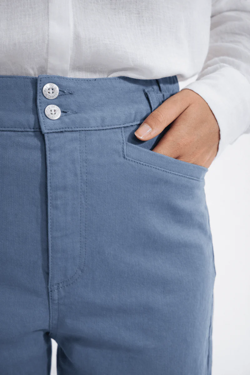 Pantalon élastiqué en coton PONTY - Image 3
