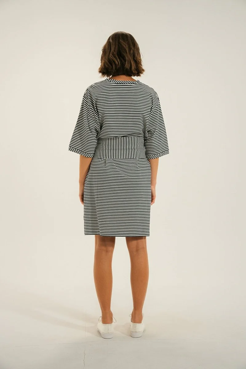 robe courte rayée RAFINA - Image 3