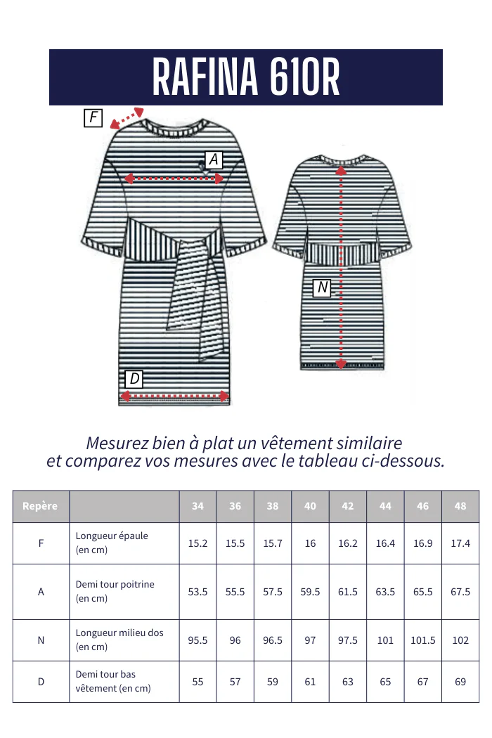 robe courte rayée RAFINA - Image 4