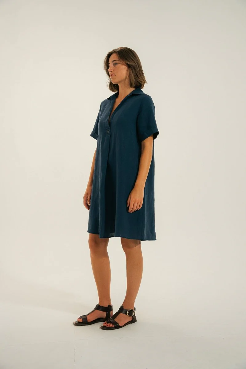robe courte en lin RITA - Image 2