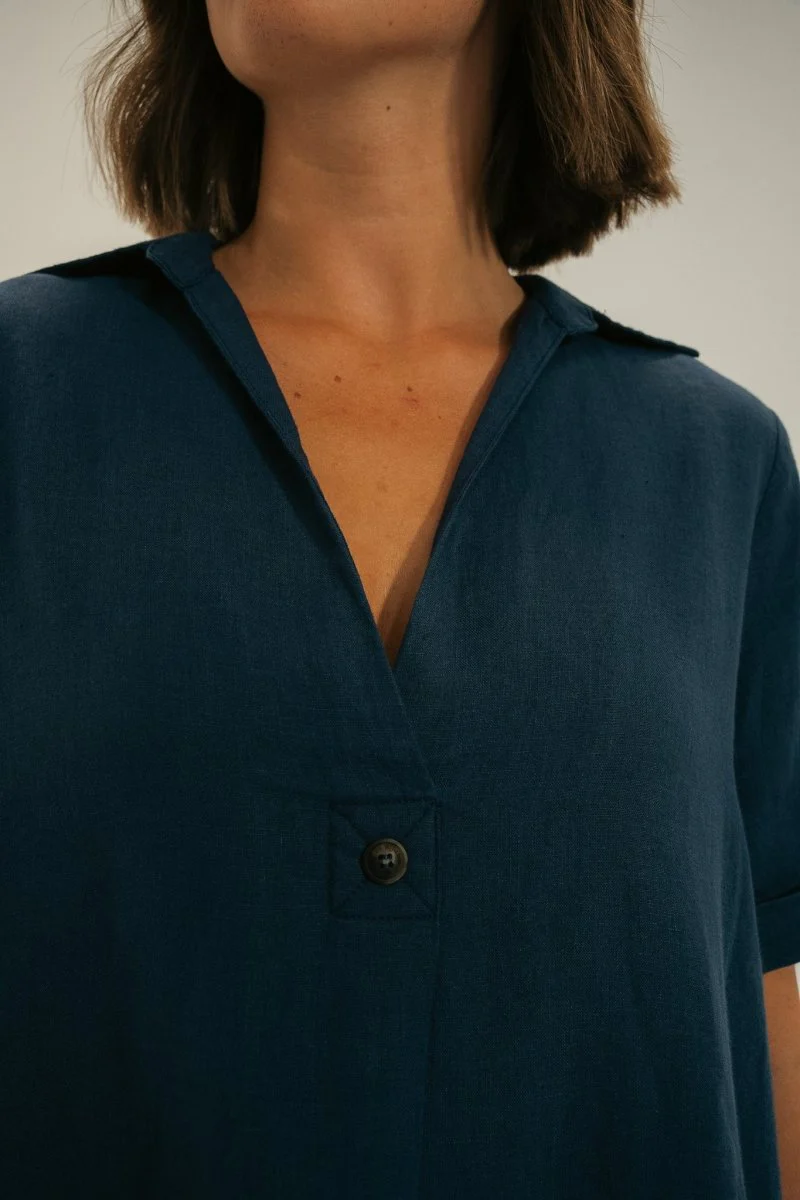 robe courte en lin RITA - Image 5