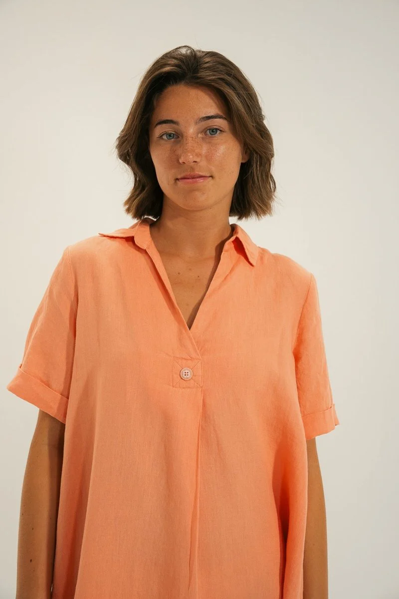 robe courte en lin RITA - Image 5